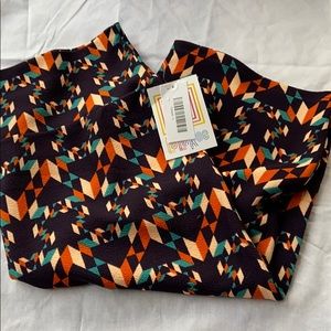 Lularoe Cassie 232 Black Multicolored Skirt
